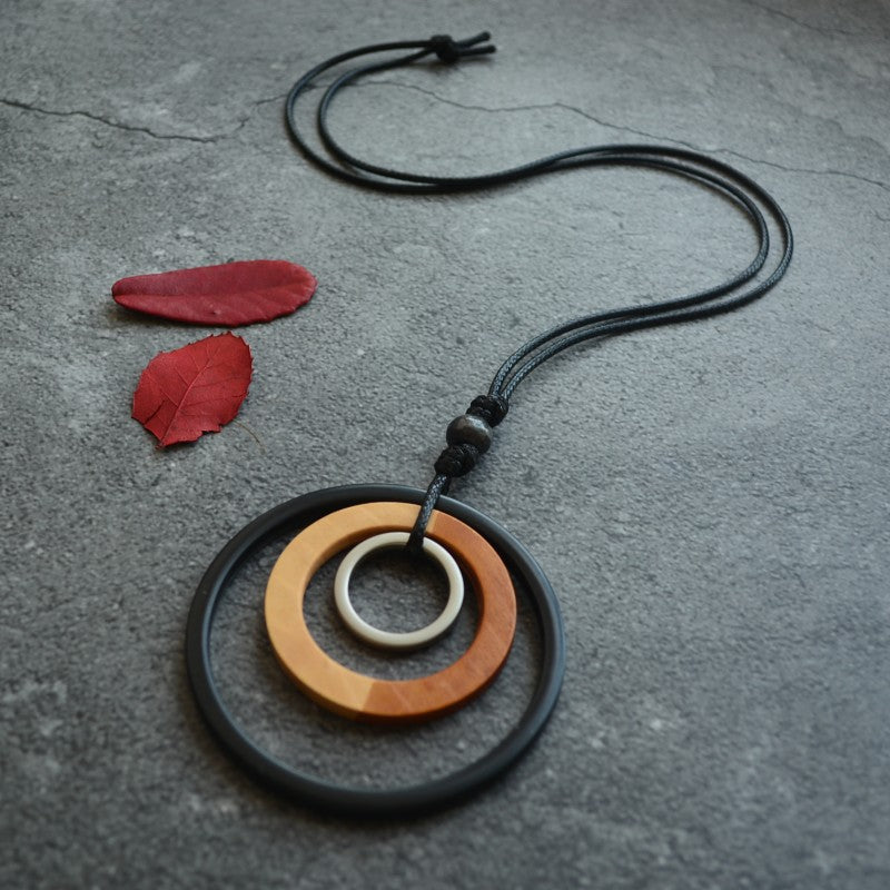 Versatile Layered Hoop Pendant Necklace