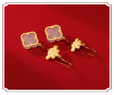 Classical Lotus Tassel Retro Earrings