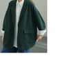 Plus Size-Literary Retro Single-Breasted Slimming Suit Jacket