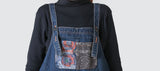 Ripped And Scratched Literary Large Size Suspender Dress