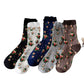 5 paires de chaussettes fines à fleurs vintage pour femmes