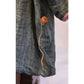 Retro Texture Wrinkled Sand Washed Linen Quilted Warm Jacket