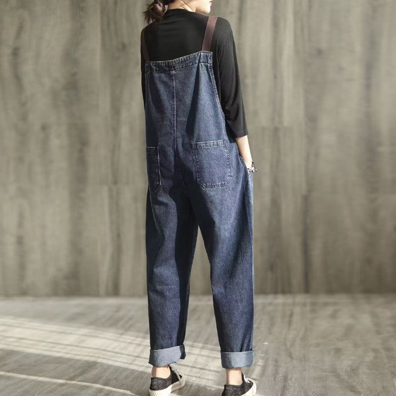 Large Size Slim High Waist Loose Overalls