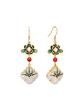 Classical Lotus Tassel Retro Earrings