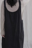 Art Retro Loose Casual Large Size Denim Strap Dress