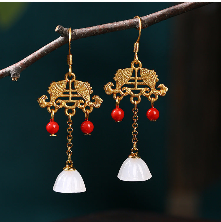 Niche Design Gold Plated Vintage Earrings