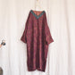 Linen Printing Process Retro V-Neck Plus Size Dress