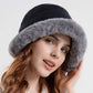 Winter Women Solid Wool Liner Hat