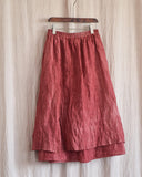 Literary Retro Cotton And Linen Distressed Linen Casual Skirt