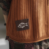 Women Winter Vintage Knitted Pocket Patch Vest