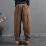 Vintage-Paneled Quilted Cotton Trousers