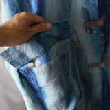 Autumn Ramie Literary Retro Medium And Long Loose Coat