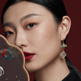 Classical Lotus Tassel Retro Earrings