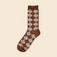 6 paires de chaussettes d'hiver décontractées à fleurs géométriques pour femmes