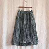 Literary Retro Cotton And Linen Distressed Linen Casual Skirt