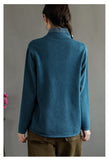 New Style Retro Embroidered Slanted Jacket With Buckle