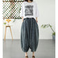 Loose And Slim Cropped Pants With Raw Edge Stitching Jeans