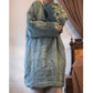 Retro Texture Wrinkled Sand Washed Linen Quilted Warm Jacket