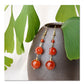 High-Quality Antique Earrings Red Agate Earrings