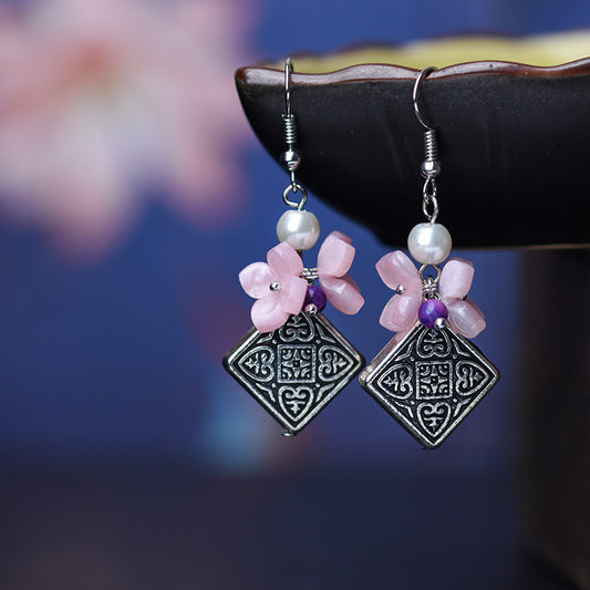 Ethnic Alloy Retro Hong Kong Style Earrings