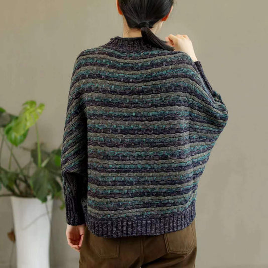 Pull tricoté en coton coloré d'automne et d'hiver