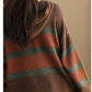 Retro Color Block Pineapple Sweater Slimming Loose Sweater