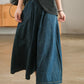 Cotton Jeans Skirt Comfortable Solid Color Trousers