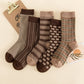 Women Multicolor Knitted Casual Cotton Socks(5 Pairs)