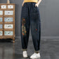 Vintage Patch Embroidered Patch Oversized Jeans