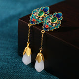 Vintage Craft Magnolia Flower Earrings