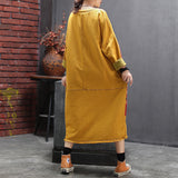 Art Cartoon Print Round Neck Sweater Dress