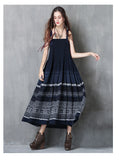 New Vintage Embroidered Pleated Dress