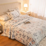 Polyester Soft Print Casual Bed Throw Blanket