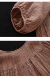 Elegant Half-Sleeved Loose V-Neck Embroidered Top