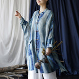 Autumn Ramie Literary Retro Medium And Long Loose Coat