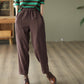 Cotton Twill Casual Literary And Fleece Harem Pants