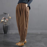 Vintage-Paneled Quilted Cotton Trousers
