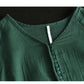 Vintage Double Cotton V Neck Long Sleeve Shirt