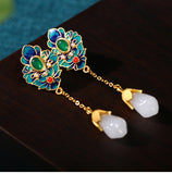 Vintage Craft Magnolia Flower Earrings