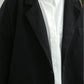 Veste de costume amincissante rétro littéraire à simple boutonnage de grande taille