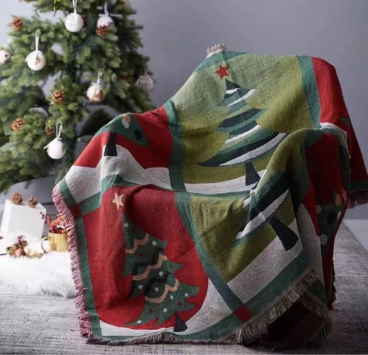 Serviette de canapé de couverture de ligne de gland d'arbre de Noël