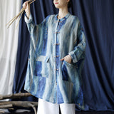 Autumn Ramie Literary Retro Medium And Long Loose Coat