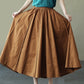 Grande jupe trapèze littéraire 100% coton, Slim, taille haute, jupe trapèze