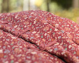 Vintage Floral Disc Button Cotton Linen Cardigan Stand Collar Jacket