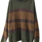 Retro Color Block Pineapple Sweater Slimming Loose Sweater