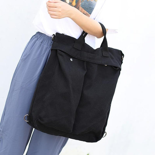 Pure Color Canvas Square Backpack