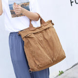 Pure Color Canvas Square Backpack