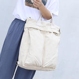 Pure Color Canvas Square Backpack