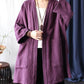 Women Spring Vintage Solid V-Neck Long Coat