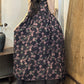 Robe gilet ample à plis floraux pour femmes, été